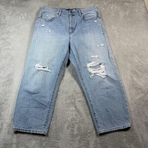 Levis Made & Crafted Jeans Womens W31 Blue Japan Denim High Rise Crop Distressed